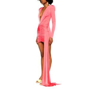 The New Arrivals Ilkyaz Ozel Pink Odyssey Azure Mini Dress Size 34 XS